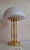 Vintage German Table Lamp with Brass Frame and Opaque White Glass Shade from Limburg, 1980s For Sale - Image 6 of 9
