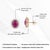 18k Gold 4.86ct Vivid Red Ruby & 1.04ct Diamond Halo Sunburst Stud Earrings- 2 Pieces For Sale - Image 12 of 16