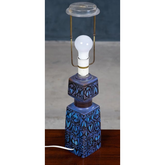 Table Lamp by Nils Thorsson for Royal Copenhagen, Denmark, 1960s For Sale - Image 11 of 14