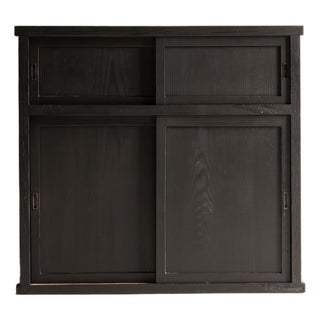 Japanese Antique Wabi Sabi Black Tansu 1860s-1900s / Chests Cabinet For Sale
