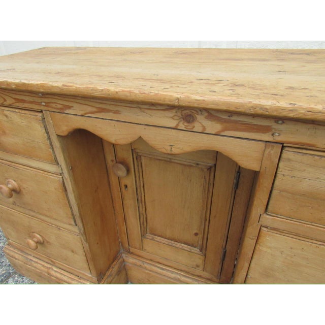 Antique English Pine Six Drawer Buffet For Sale - Image 15 of 18