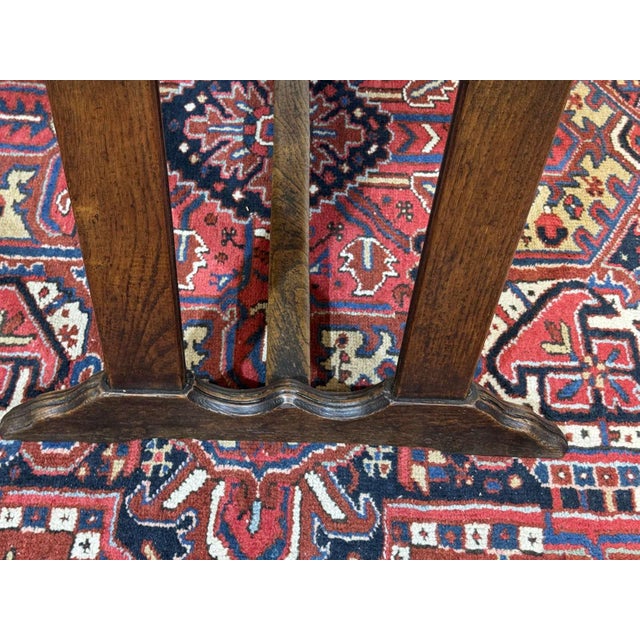 Wood Chestnut Bistro Table, 1950s For Sale - Image 7 of 13