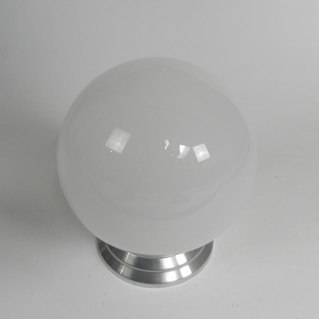 Art Deco Ceiling Lamp with Round Glass Globe, 1930s For Sale - Image 3 of 7