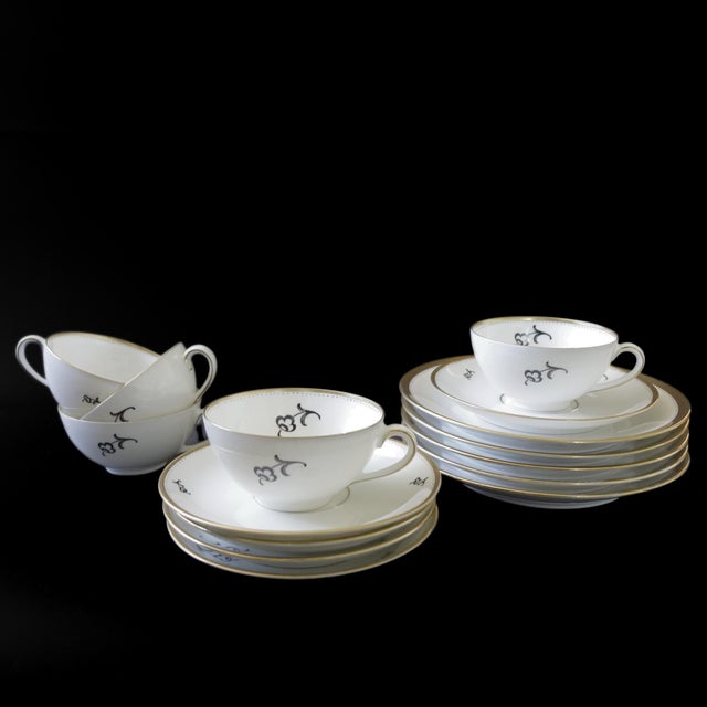 Mid-Century Coffee Cup, Saucer and Small Plate from Karlskrona, Sweden, Set of 3 For Sale - Image 3 of 7