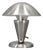 Czechoslovak Art Deco Chrome Table Lamp with Metal Shade, 1930s For Sale