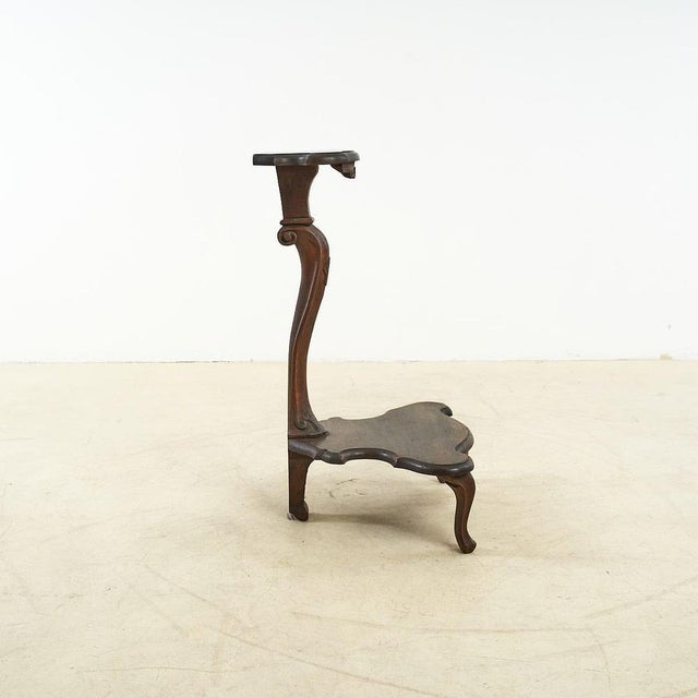 Vintage Kneeler in Walnut For Sale - Image 4 of 6