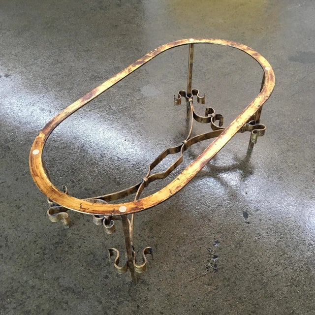 Gothic Style Gilt-Iron & Glass Coffee Table Spain For Sale - Image 12 of 13
