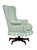 Custom Upholstered Skirted Wingback Desk Chair For Sale - Image 9 of 12