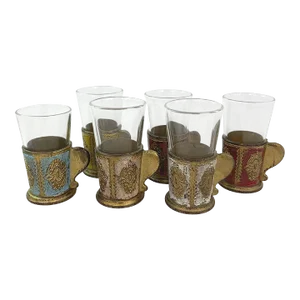 Mid-Century Florentine Shot Glasses - Set of 6