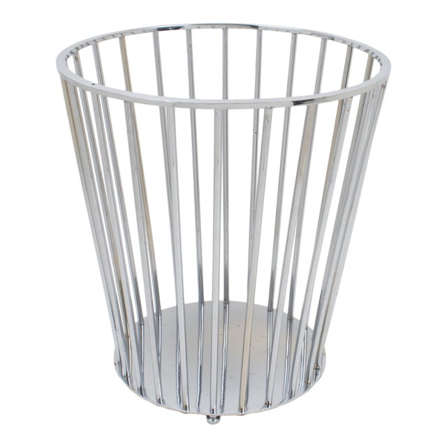 Jacques Adnet Modernist Desk Office Waste Paper Basket, Circa 1930 For Sale