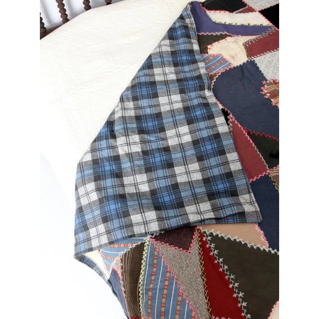 Antique Crazy Quilt For Sale - Image 9 of 12