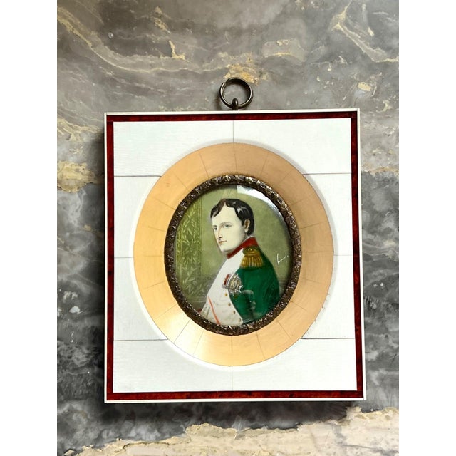 Vintage German Hand-Painted Portrait For Sale - Image 9 of 12
