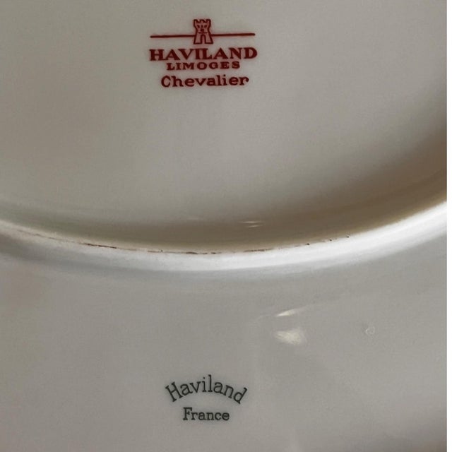 Haviland & Co. 16 X 11 Vintage Haviland Large Serving Platter Limoges Chevalier Traditional Green France Floral Farmhouse French Country English Cottage For Sale - Image 4 of 5