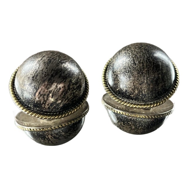 1970s Vintage Sterling Silver Dome Earrings From Mexico- Set of 2 For Sale