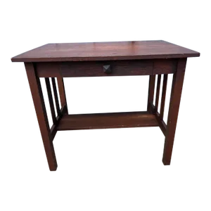 Antique Mission Oak Arts & Crafts Library Table or Writing Desk