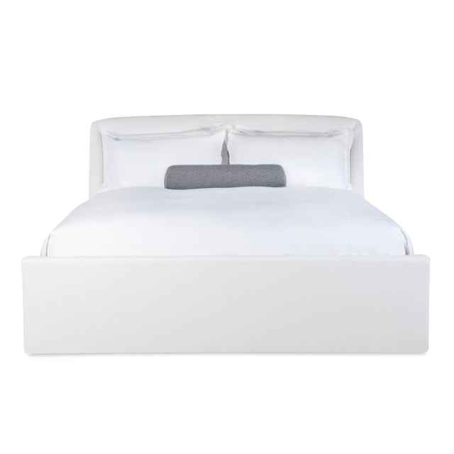 French Tara Shaw for Century Furniture Saint Germain King Sleigh Bed - Cream For Sale - Image 3 of 5