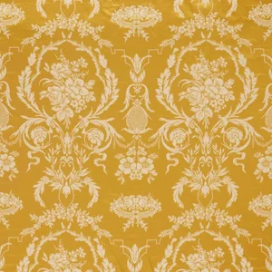 Zoffany Arabesque Silk Fabric in Tigers Eye