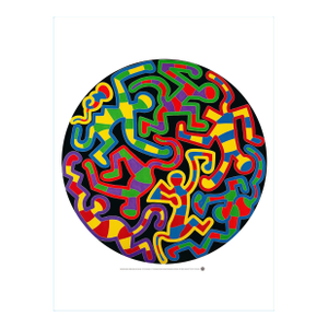 1990s After Keith Haring - Monkey Puzzle Vintage Fine Art Print Offset Lithography Poster 90s