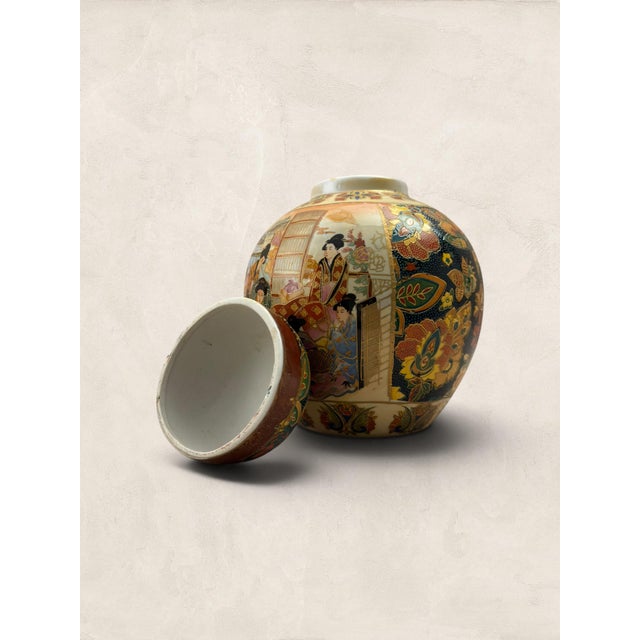 Antique Small Ceramic Satsuma Ginger Jar For Sale In Tampa - Image 6 of 9