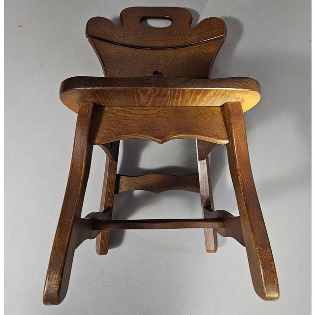 Brutalist Oak Dining Chairs, 1960s, Set of 4 For Sale - Image 13 of 18