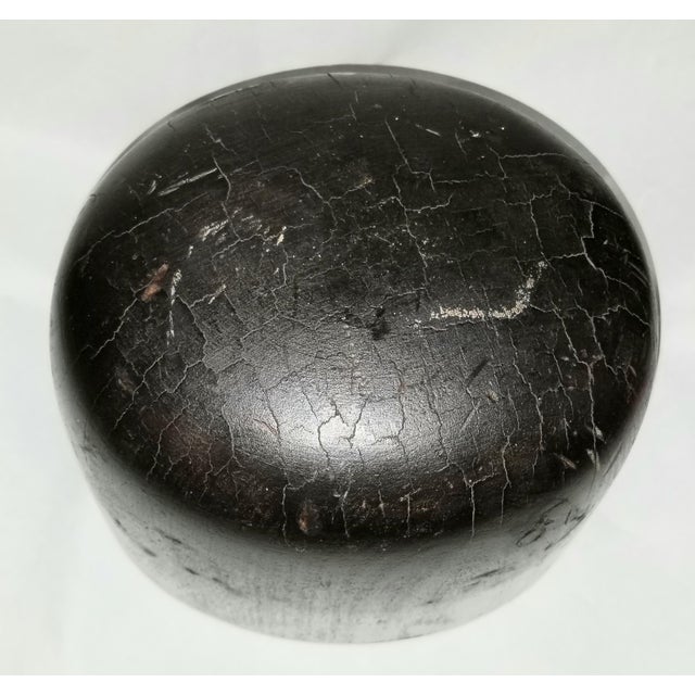 19-20c milliner's hat for for a derby or lady's dome hat, solid wood. Need a conversation piece?