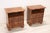 Wood Walnut Veneer Nightstands, Set of 2 For Sale - Image 7 of 12