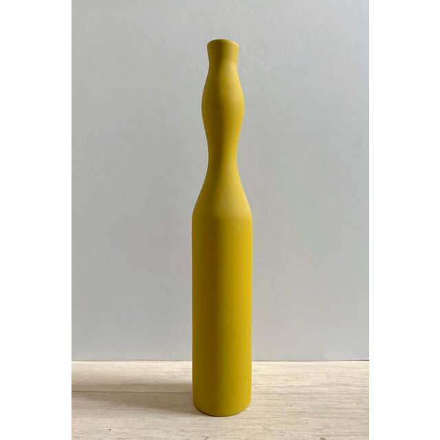 2018 Sonia Pedrazzini Contemporary Italian Handmade Yellow "Sand" Ceramic Vase For Sale - Image 9 of 17