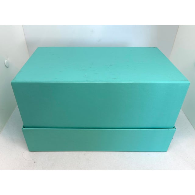 1980s 1980s Tiffany Rock Cut Crystal Double Old Fashioned Glasses Set of 2 w/box For Sale - Image 5 of 7