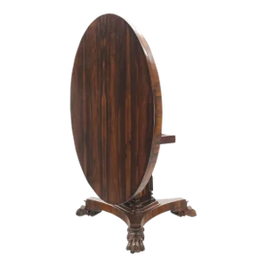 Large 52" Diameter Round Tilt Top Rosewood Empire Dining Breakfast Table