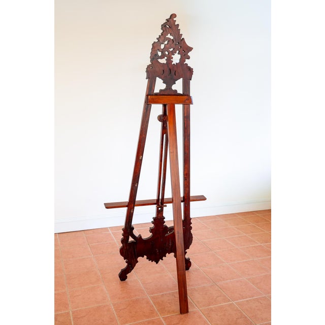 Vintage Easel in Mahogany, 1920s For Sale - Image 6 of 18
