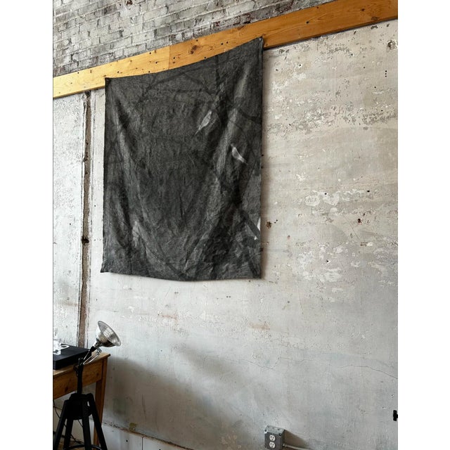 Mixed Media Landscape on Raw Linen by Chelsea Fly For Sale - Image 4 of 6