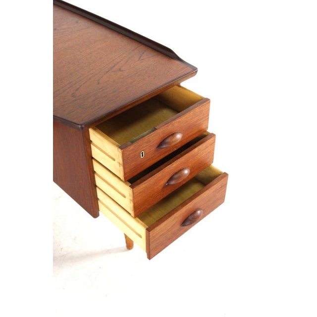 Wood Boomerang Desk by Peter Løvig Nielsen for Hedensted Møbelfabrik For Sale - Image 7 of 16