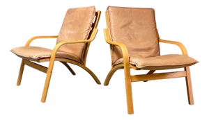 Mid 20th Century Danish Bentwood Armchairs by Stouby