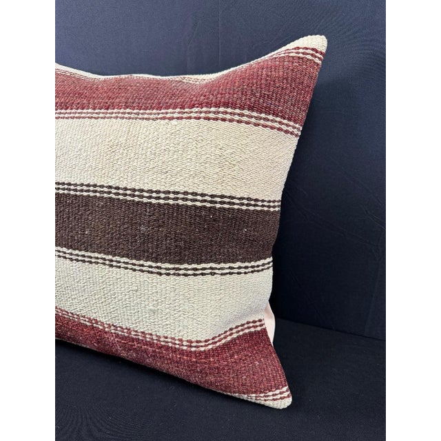 Turkish Hemp Pillow Cushion Natural Beige Red Pillow Cushion Cover 20x20 #30564 Enhance your home decor with our Kilim...