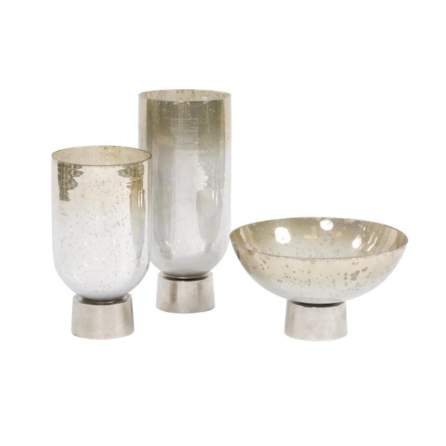 2020s Round Grotto Glass Footed Bowl For Sale - Image 5 of 11