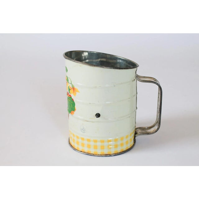 Vintage Flour Sifter W/ Floral Motif For Sale In Milwaukee - Image 6 of 7