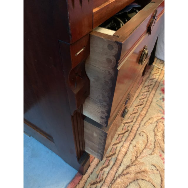 Antique Victorian Eastlake Petite Drop Front Secretary Desk For Sale - Image 13 of 18