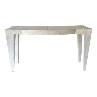 Vintage Modern Tessellated Stone Console Table For Sale