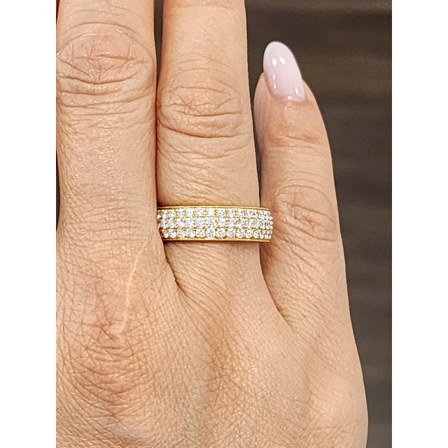 Modern 2.28 Ct Diamond Eternity Band Size 6.5 For Sale - Image 3 of 9