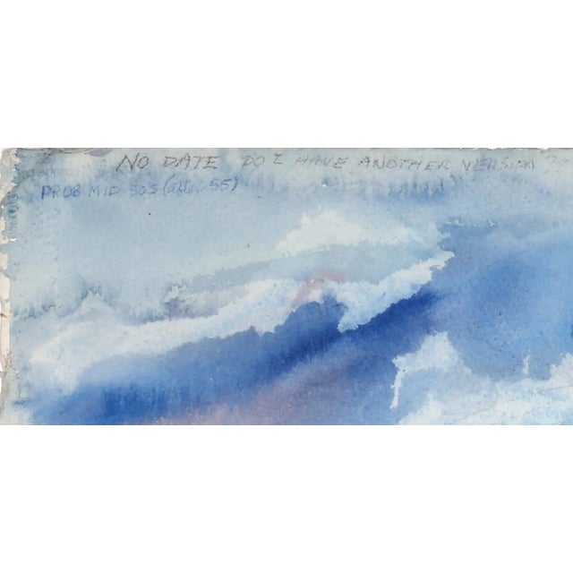 Figurative 1950s "City View P5.71" Watercolor Painting by Eve Nethercott For Sale - Image 3 of 5