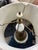 Ceramic 1930s Victorian Hand Painted Floral Roseart Shade Banquet Lamp 35in For Sale - Image 7 of 8