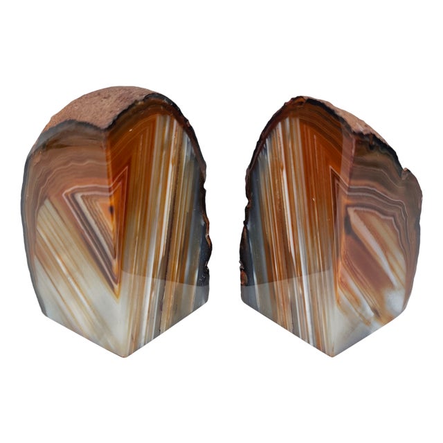 Vintage Spanish Agate Bookends, 1960s, Set of 2 For Sale