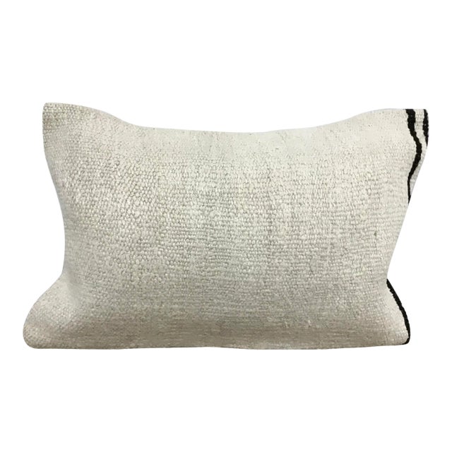Turkish Natural Handmade Hemp Kilim Pillow For Sale