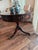 Wood Luxury Baker Furniture Regency Mahogany Drum Table With Brass Casters For Sale - Image 7 of 9