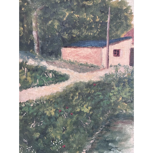 Landscape with Farmhouse, Oil Painting, Framed For Sale - Image 13 of 18