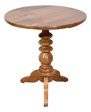 Little Late 19th Century Louis Philippe Pedestal Table in Blonde Cherry Tree