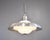 Atomic pendant light by siemens circa 1950s - chrome gallery - stepped opaline glass with acid etched bowl - steel shade -...
