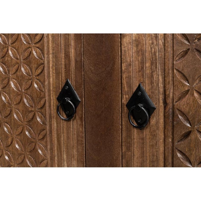 Wood Large Rustic Sideboard Buffet For Sale - Image 7 of 12