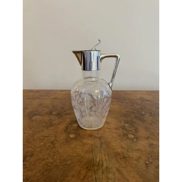 Antique Victorian Silver Plated Claret Jug, 1880 For Sale - Image 6 of 9