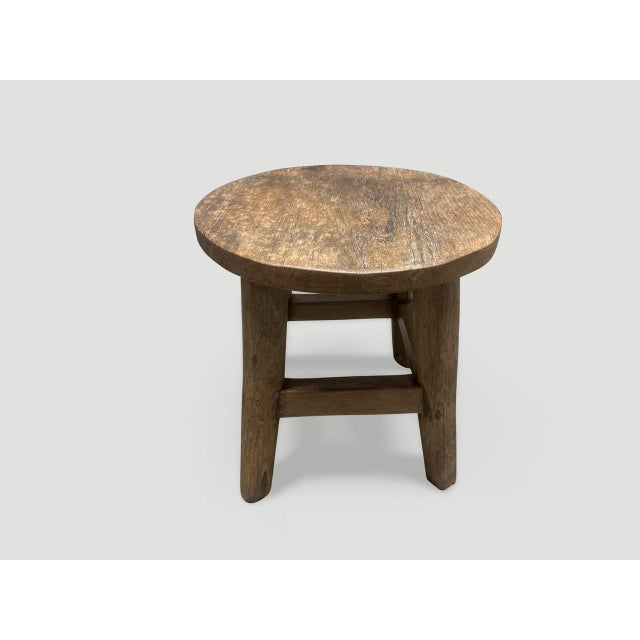 Contemporary Antique Side Table or Stool For Sale - Image 3 of 5